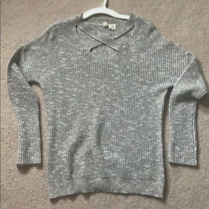 Knit light grey sweater from Tillys